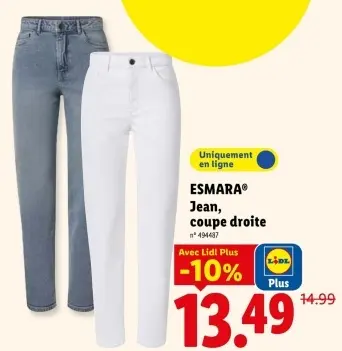 Offre: Jean, coupe droite