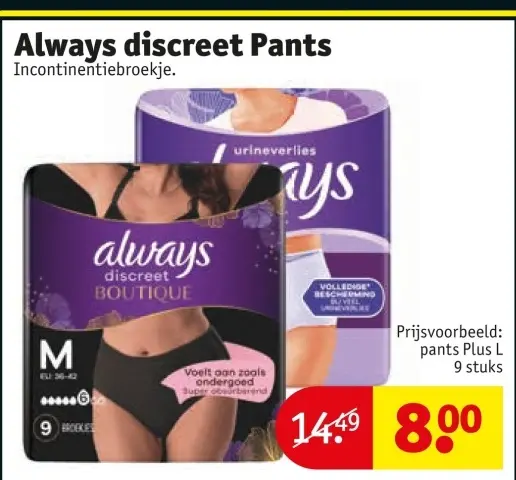 Aanbieding: Always discreet Pants