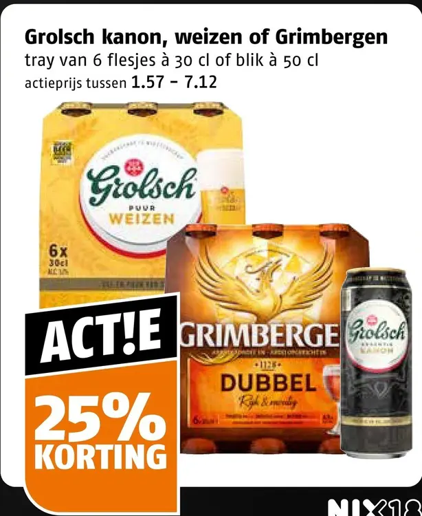 Aanbieding: Kanon, weizen of Grimbergen
