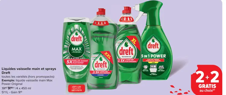 Offre: Liquides vaisselle main et sprays