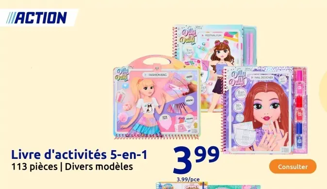 Offre: Livre d'activités 5-en-1