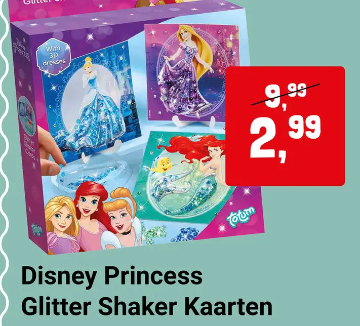 Aanbieding: Totum Disney Princess - Glitter Shaker Kaarten Maken
