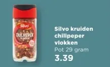 Aanbieding: Silvo kruiden chillipeper vlokken