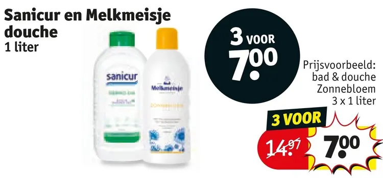 Aanbieding: Sanicur en Melkmeisje douche