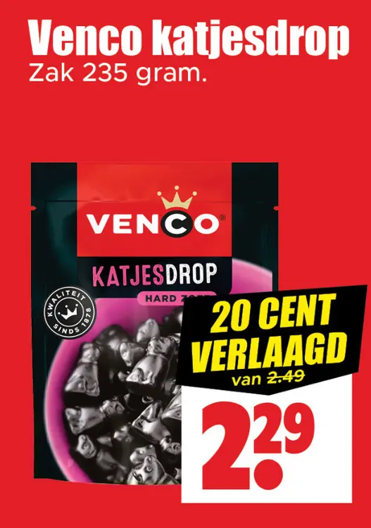Aanbieding: Venco Katjesdrop