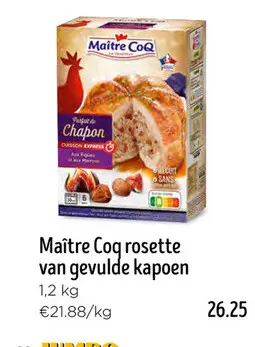 Promotie: rosette van gevulde kapoen