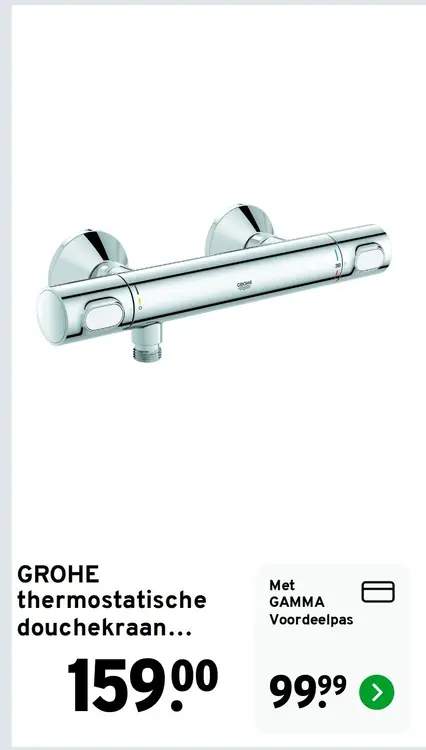 Aanbieding: thermostatische douchekraan