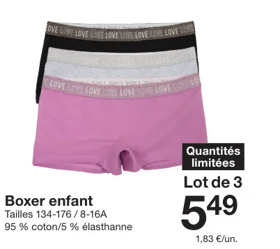 Offre: Boxer enfant