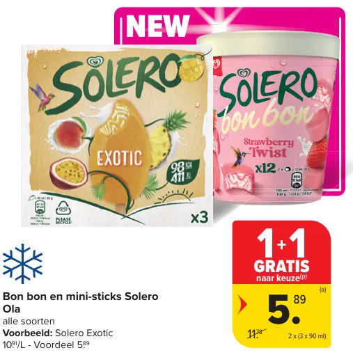 Promotie: Bon bon en mini-sticks Solero