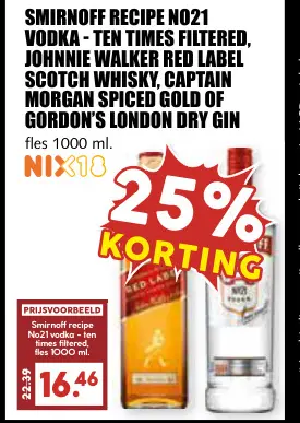 Aanbieding: Smirnoff Recipe No21 Vodka - Ten Times Filtered