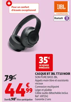 Aanbieding: Casque bt JBL t710 noir