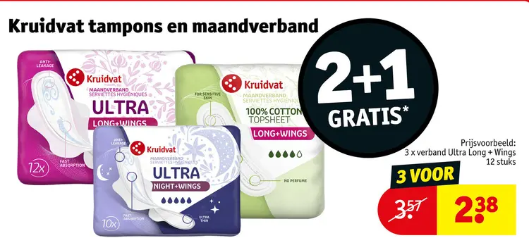 Promotie: Kruidvat tampons en maandverband