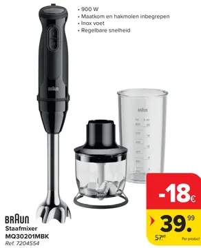 Aanbieding: BRAUN Staafmixer MQ30201MBK