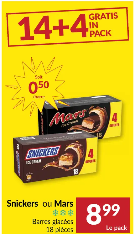 Offre: Barres glacées