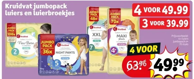 Promotie: Jumbopack luiers en luierbroekjes