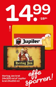 Aanbieding: Hertog Jan krat of Jupiler krat