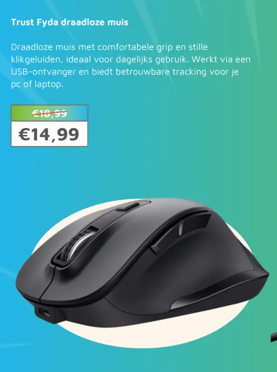 Aanbieding: Trust Fyda draadloze muis