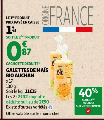 Offre: Galettes de maïs