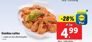 Offre: Gambas cuites