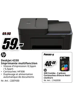 Offre: DeskJet 4330 Imprimante multifonction
