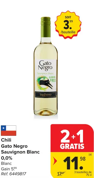 Offre: Gato Negro Sauvignon Blanc 0,0%