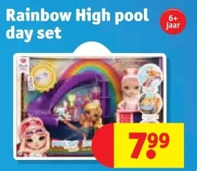 Promotie: Rainbow High pool day set