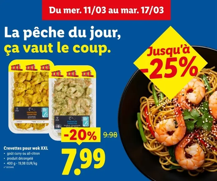 Offre: Crevettes pour wok XXL
