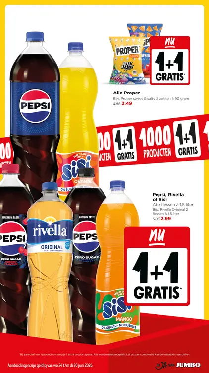 Aanbieding: Pepsi, Rivella of Sisi