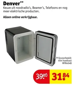 Aanbieding: mini koelkast MFR404B
