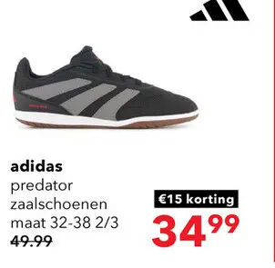 Aanbieding: Adidas Predator IC kinder zaalschoenen zwart