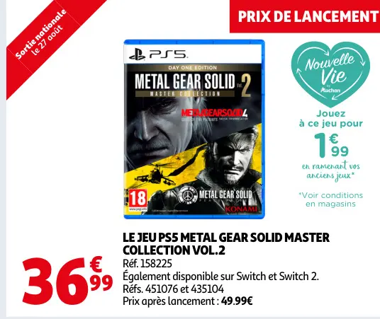 Offre: Le jeu ps5 metal gear solid master collection