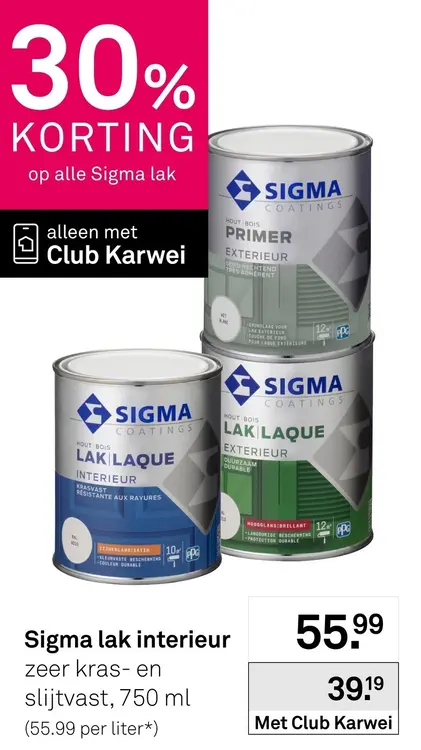 Aanbieding: Alle Sigma lak