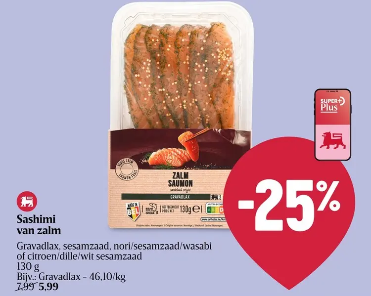 Promotie: Sashimi van zalm