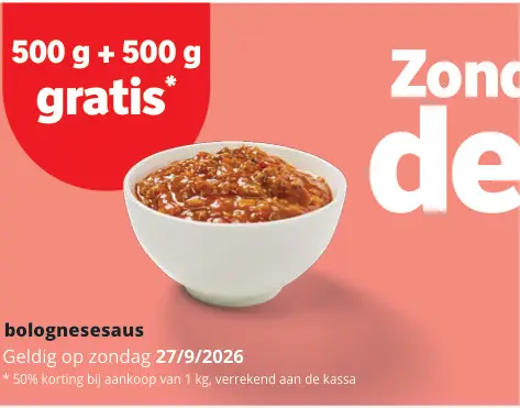 Promotie: Bolognesesaus