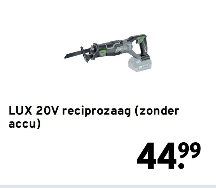 Aanbieding: reciprozaag