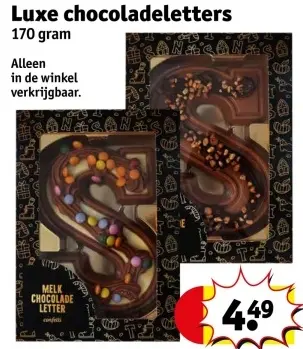 Aanbieding: Luxe chocoladeletters
