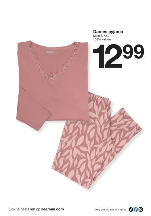 Promotie: Dames pyjama