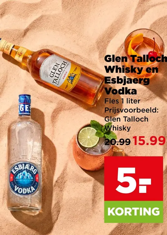Aanbieding: Glen Talloch Whisky en Esbjaerg Vodka