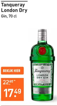 Aanbieding: Tanqueray London Dry 70CL Mixen