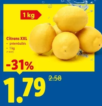 Offre: Citrons XXL