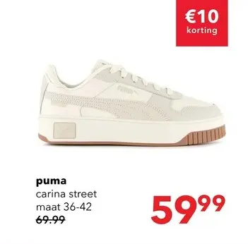Aanbieding: Puma Carina Street dames sneakers beige