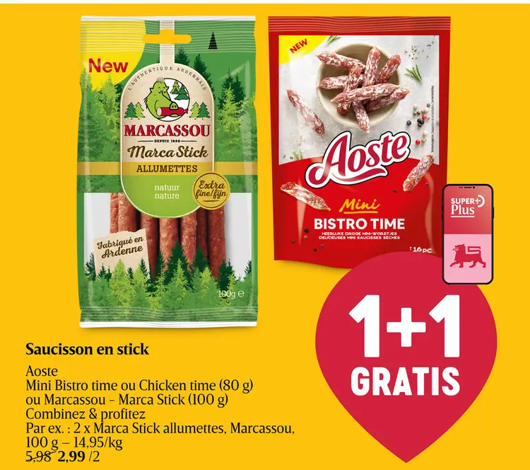 Offre: Saucisson en stick