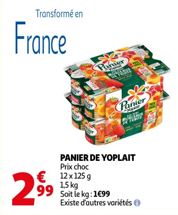 Offre: Panier de Yoplait