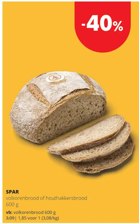 Promotie: Volkorenbood of houthakkersbrood