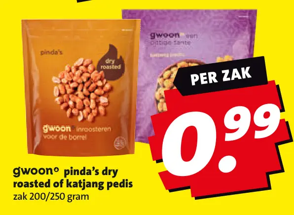 Aanbieding: Pinda's dry roasted of katjang pedis