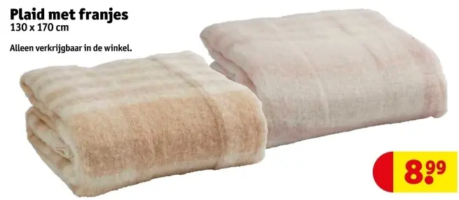 Promotie: Plaid met franjes