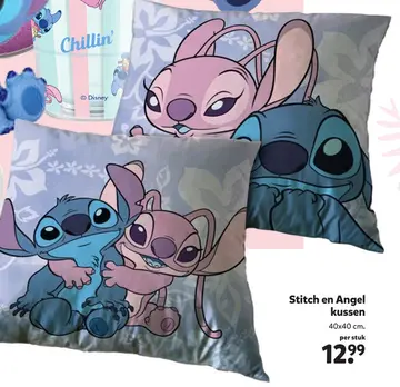 Aanbieding: Stitch en Angel kussen