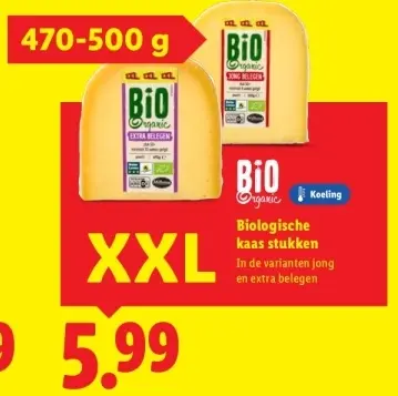 Aanbieding: Biologische kaas stukken