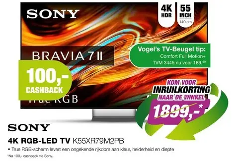 Aanbieding: Sony 55" BRAVIA 7- 4K RGB-LED TV (2026)