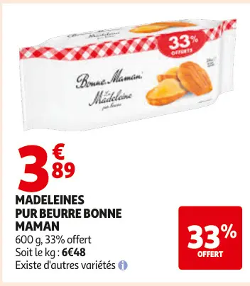 Promotie: Madeleines pur beurre